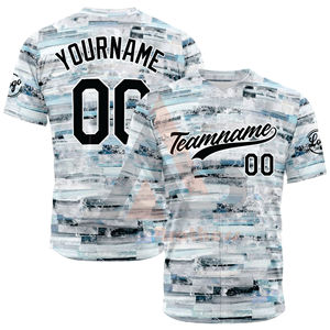 Maillot de baseball personnalisé 100% polyester, broderie de qualité supérieure, vêtements de sport universitaires, uniformes pour adultes, impression numérique, antibactérien - Product Image 1