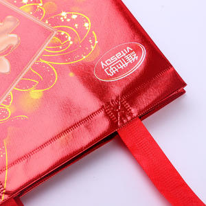 Bolsas de compras promocionales personalizadas de alta calidad, impermeables, con acabado mate sólido, no tejidas, tamaño mediano A3, serigrafía impresa - Product Image 5