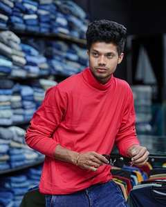 Camiseta de Manga Corta con Cuello Redondo para Hombre, Logotipo Personalizado, Algodón de Bambú, Ajuste Holgado, Color Sólido de Alta Calidad - Product Image 1