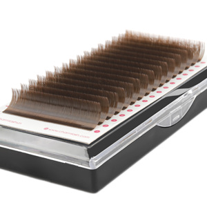 Extensiones de pestañas de volumen esponjoso marrón clásico de alta calidad extensión de pestañas PBT coreanas ventas al por mayor pestañas individuales proveedor superior - Product Image 1