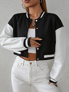 Letterman Jacket Crop Top Embroidered for <b>Women</b> Cold <b>Weather</b> Jacket With Full Customization on Trending - Product Image 2