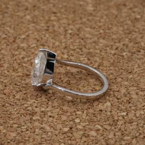 Exquisito anillo de diamante cultivado en laboratorio de lujo 925 corte de pera de plata 3,50 quilates VVS2 IGI certificado joyería fina regalo mujeres - Product Image 3