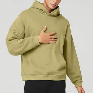 Venta al por mayor de alta calidad de lujo personalizado pulóver sudaderas con capucha de peso pesado Premium 100% algodón gota hombro hombres sudaderas con capucha por Isha industria - Product Image 5