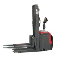 Gerbeur électrique pour allées étroites, mât haute visibilité, batterie au plomb-acide, capacité 1000-2000 kg pour une manutention efficace, compact
