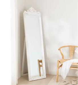 Miroir sur pied décoratif en argent sculpté de qualité supérieure pour la chambre à coucher de luxe, style d'intérieur - Product Image 5