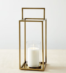Lanterne à bougie classique carrée en métal antique, décoration intérieure/extérieure, porte-bougie, lanterne, centre de table pour mariage, Noël - Product Image 2