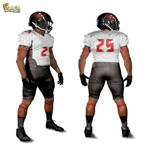 Conjunto de camisetas de fútbol americano con logotipo personalizado de alta calidad, kits de sublimación de malla de equipo transpirable para uso deportivo de talla grande XL - Product Image 5