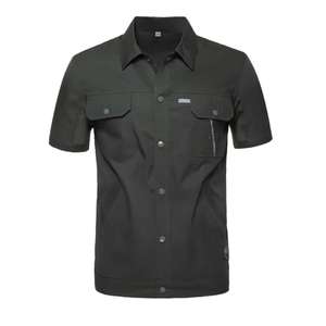 Vente en gros de chemises de travail unisexes, Protection du travail, résistant à l'usure, à boutons personnalisés, vente en gros - Product Image 3