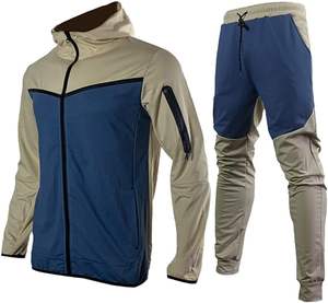 Conjunto Atlético informal personalizado de 2 piezas para hombre, chaqueta de manga larga para correr, pantalones, chándal de invierno en tela polar transpirable - Product Image 2