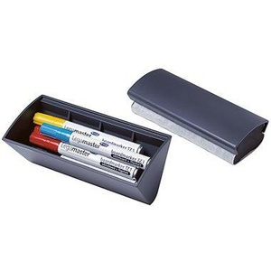 Porte-stylo pour tableau blanc avec gomme en plastique anthracite par Legamaster - Product Image 1