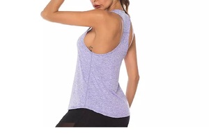 Camiseta sin mangas deportiva de verano personalizada OEM para mujer, bonitas camisetas de entrenamiento de algodón para correr con decoración de plumas, ropa de moda para mujer - Product Image 5