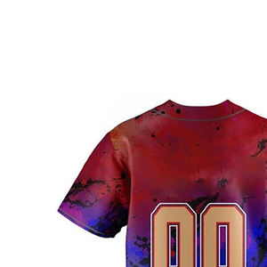 Camiseta de Béisbol Personalizada para Hombre, Cuello en V, Dos Botones, con Bolsillos, Talla Grande, Resistente, Absorbe la Humedad, Uniforme de Equipo - Product Image 4