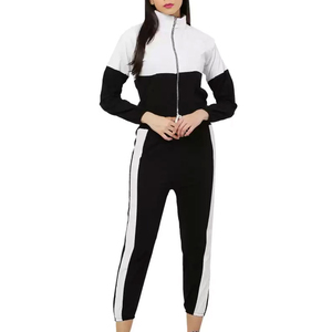 Nouvelle conception, couleur personnalisée, survêtement sportif pour femmes en 2 pièces, respirant, grande taille, logo, vente en gros - Product Image 1