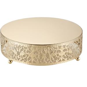 Présentoir à gâteau en métal au design élégant fait à la main nouveau support à gâteau rond décoratif en métal perlé en cristal fini brillant - Product Image 2