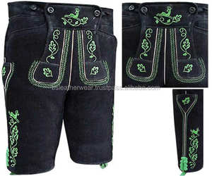 ชุดเลเดอร์โฮเซินแบบบาวาเรียนดั้งเดิมปี 2024 สำหรับผู้ชายและเด็กผู้ชาย สวมใส่สบาย น้ำหนักเบา ผ้าไม่ถักทอ เอวสูง - Product Image 2