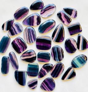 Mayorista AAA Grado Azul Oscuro Natural Fluorita Cabujón Alta Calidad Curación Reiki Cuarzo Cristal Piedras Preciosas Sueltas - Product Image 4