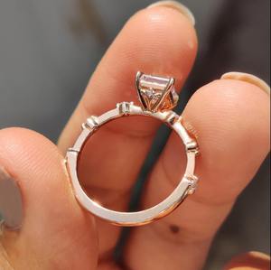 Anillo de Moissanita para Mujer al por Mayor, 1 Quilate, Corte Excelente, Oro Blanco Sólido de 10k, 14k, 18k, Sin Níquel, Sin Plomo, Joyería Clásica - Product Image 4