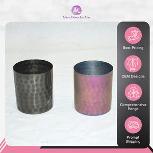 Vente dans le monde entier de luxe en acier inoxydable or argent cire de soja bougie faisant métal martelé bougie pot pour la décoration de la maison - Product Image 2