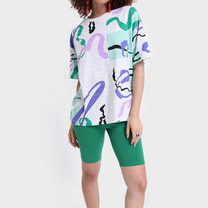 T-shirts en coton pour femmes pour l'été coupe ample écologique nouveau style impression par sublimation vêtements de rue - Product Image 4