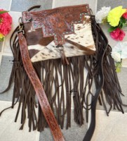 Sac fourre-tout en cuir sculpté à la main par un designer, avec franges, élégant, en cuir de vachette, multi-usages pour femmes – Grande Vente
