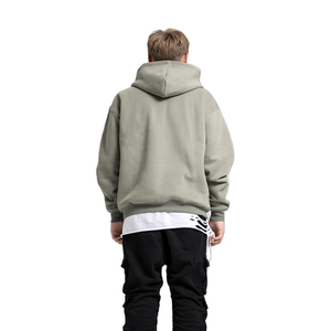 Sudadera con Capucha Extra Grande, 100% Algodón, Tejido Francés, Invierno, Térmica, Color Sólido, Logotipo Bordado, Estilo Hip Hop, Impresión Serigrafiada - Product Image 3