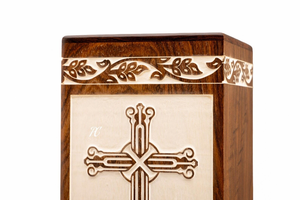 Handcrafted Rosewood Cremation Urn Wooden Cross Memorial, Adult <b>Ashes</b> Memorial <b>Keepsake</b> Decorative Cremation Urn for <b>Ashes</b> - Product Image 5