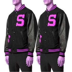 Chaqueta universitaria con bordado de chenilla y letras de calidad superior, diseño personalizado, tus propias chaquetas universitarias con bordado de chenilla de béisbol - Product Image 5