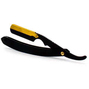 Gran oferta profesional, mango de acero inoxidable, hoja intercambiable, media hoja, Shavette, maquinilla de afeitar de acero inoxidable - Product Image 6