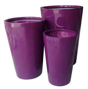 Moules à pots de fleurs de jardin en fibre de verre, style ciment moderne, décoration de jardin, faible MOQ, pots légers et durables, Vietnam - Product Image 4