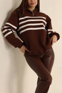 Sweat-shirt élégant pour femmes Pull à épaules tombantes Arrivée Sweat-shirt pour femmes dans différents styles Sweat-shirt avec logo personnalisé pour femmes - Product Image 5