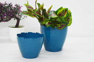 Vases de table haut de gamme, très vendus, en métal avec revêtement en poudre bleu, vase coloré de qualité supérieure pour la décoration de la maison/mariage - Product Image 6