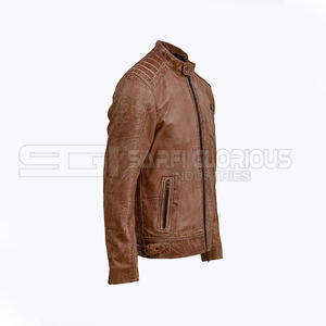 2025 veste en cuir de mode pour hommes au design élégant/100% veste en cuir véritable à bas prix - Product Image 4