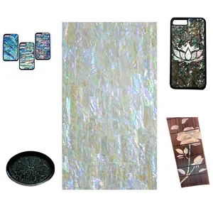 Customizable natural abalone shell veneer stickers for nail art and jewelry crafts CDB040