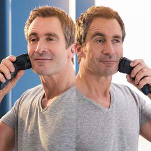 Rasoir électrique rechargeable pour homme, rasoir rotatif à trois lames IPX7 USB, rasoir électrique miniature lavable pour le visage, lames de rechange - Product Image 2