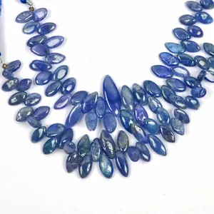 Natürliche Tansanit Edelstein Perlen 8 Zoll Strang Glatte Marquise Form Perlen Für die Schmuck herstellung