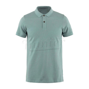 เสื้อยืดโปโลลายทางแขนสั้นสำหรับผู้ชายผ้าคอตตอนถักกระดุมปักโลโก้ได้ตามต้องการ - Product Image 2