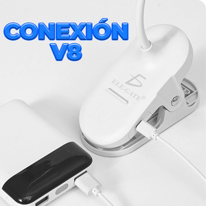 Lampada da Scrivania LED USB V8 (Micro-USB) Luce Bianca Calda, Design Minimalista con Paralume Nero, Alimentazione DC per Lettura e Studio Notturno - Product Image 5