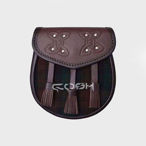 Mejor Sporran Escocés de Cuero para Hombre, Sporran Highland White Rabit con Emblema de Cardo, Sporran para Piper Escocés - Product Image 1