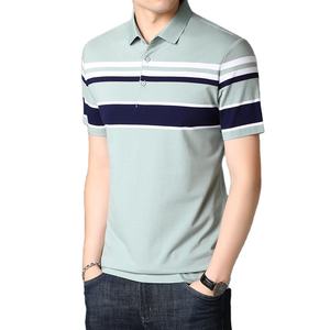 Camisas de hombre transpirables de verano superventas, camisa de manga corta de Color sólido de algodón 100%, camisa Polo informal de cuello redondo - Product Image 5