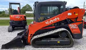 Original Kubota SVL 75-2 cargador de pista compacta, 74 HP motor diésel A/C suspensión asiento Joystick piloto controles 2 velocidades para la venta - Product Image 2