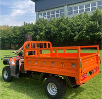 Quad agricole tout-terrain 4x4 de 300 cm³ avec benne hydraulique basculante et haute garde au sol