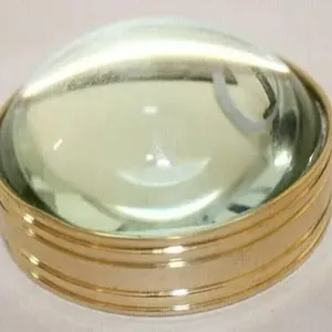 复古仿古风格实心黄铜重玻璃放大镜台镜放大镜。