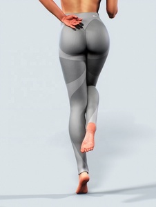 Wholesale Premium 87% Nylon 13% Spandex Four-Way Stretch Fitness Wear Women Leggings with Breathable <b>Mesh</b> Panel - Product Image 4