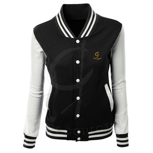 Chaqueta con hombros caídos Letterman para mujer, superventas, diseño único con colores personalizados, material de Sialkot transpirable hecho Sialkot - Product Image 2