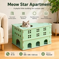 Grande maison pour chat en bois, condo multi-niveaux, appartement pour chat, meubles pour plusieurs chats d'intérieur, OEM ODM