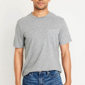 Camiseta de Manga Corta Gris 100% Algodón para Hombre, de Alta Calidad, Corte Holgado con Cuello Redondo, Estampado Digital - Product Image 1