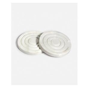Sous-verres en pierre blanche ronde élégante pour salle à manger cuisine bureau tapis de bureau et tampons utilisation multifonction - Product Image 3
