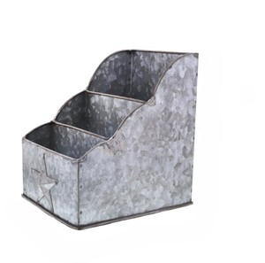 Best Sale Galvanized Utensil Holder Kitchen Storage Countertop Restaurant Hotel Silverware Holder - Product Image 4