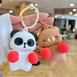 Llavero de silicona con diseño de oso boxeador, bonito y creativo, juguete antiestrés, colgante, bestseller transfronterizo, Claw - Product Image 3