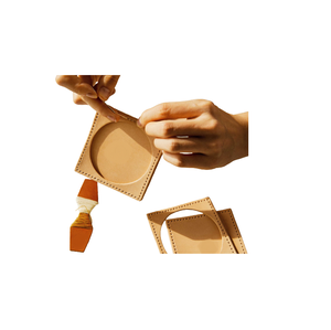 Posavasos creativos hechos a mano 100% de cuero Real alrededor de varias tazas, posavasos de cuero suave, forma redonda - Product Image 3